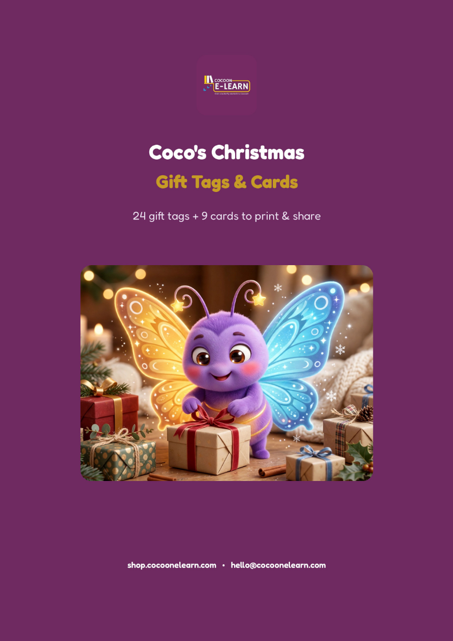 Coco's Christmas Gift Tags & Cards (24 Tags + 9 Cards)