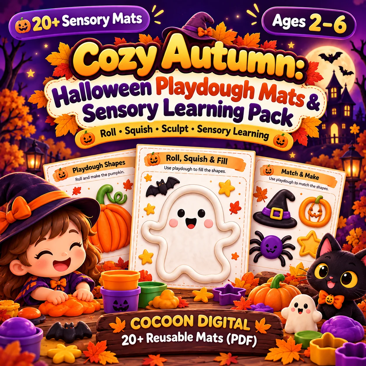 Cozy Autumn Playdough Sensory Pack cover
