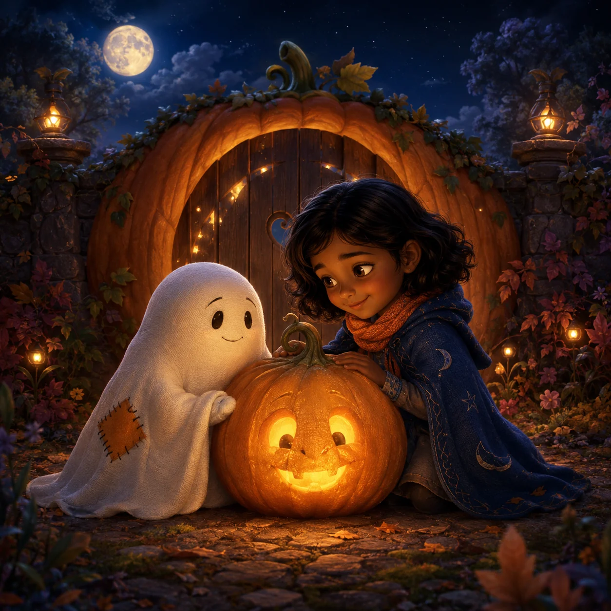 Moonlight, Pumpkins & Friendly Ghosts cover