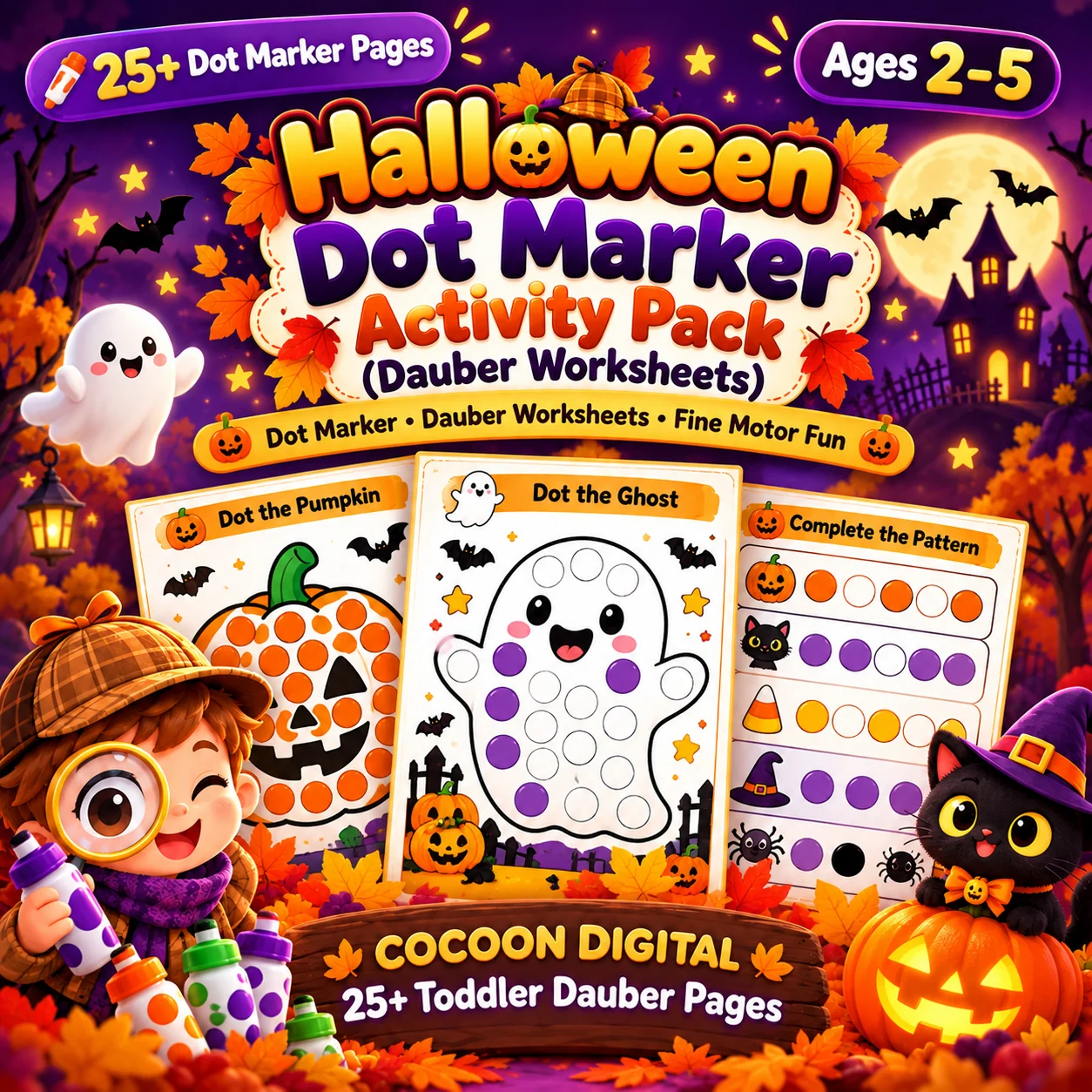 Halloween Dot Marker Activity Pack cover